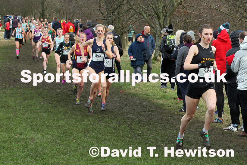 Womens long race  2020 BUCS Cross Country Champs., Edinburgh.  Photo: David T. Hewitson/Sports for All Pics